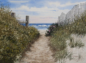 Struna Galleries of Brewster and Chatham, Cape Cod Paintings of New England and Cape Cod  - Beach Path